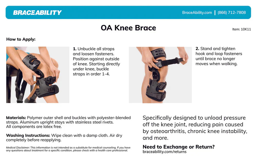 Ripob | Medizinische OA Entlastungs-Knieorthese | Unicompartimentale Osteoarthritis-Orthese | Varus/Valgus-Korrektur & ROM-Kontrolle | Mediale & Laterale Entlastung | Verstellbarer Bewegungsbereich