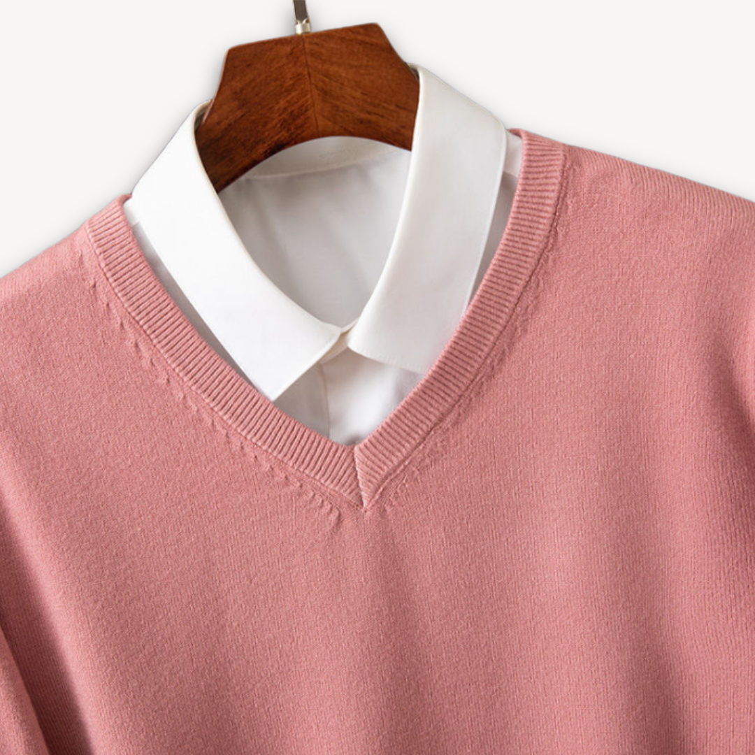Herren Luxus Cashmere V-Ausschnitt Pullover – Weich, Elegant und Atmungsaktiv