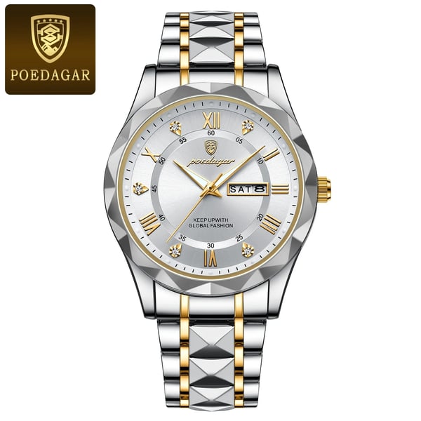 Ripob Modell 615 | Luxuriöse Herrenarmbanduhr | Japanisches MIYOTA Quarzwerk | Gehäuse aus 316L Edelstahl | Hardlex Kristallglas | 3 ATM wasserdicht | Leuchtende Indizes & Datum