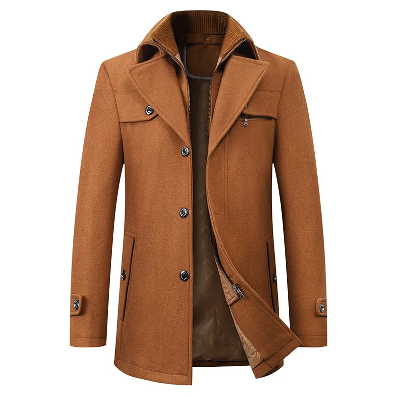 Wasserabweisender Wintermantel für Herren | Smarte Jacke mit Kapuze und Alltagsstil