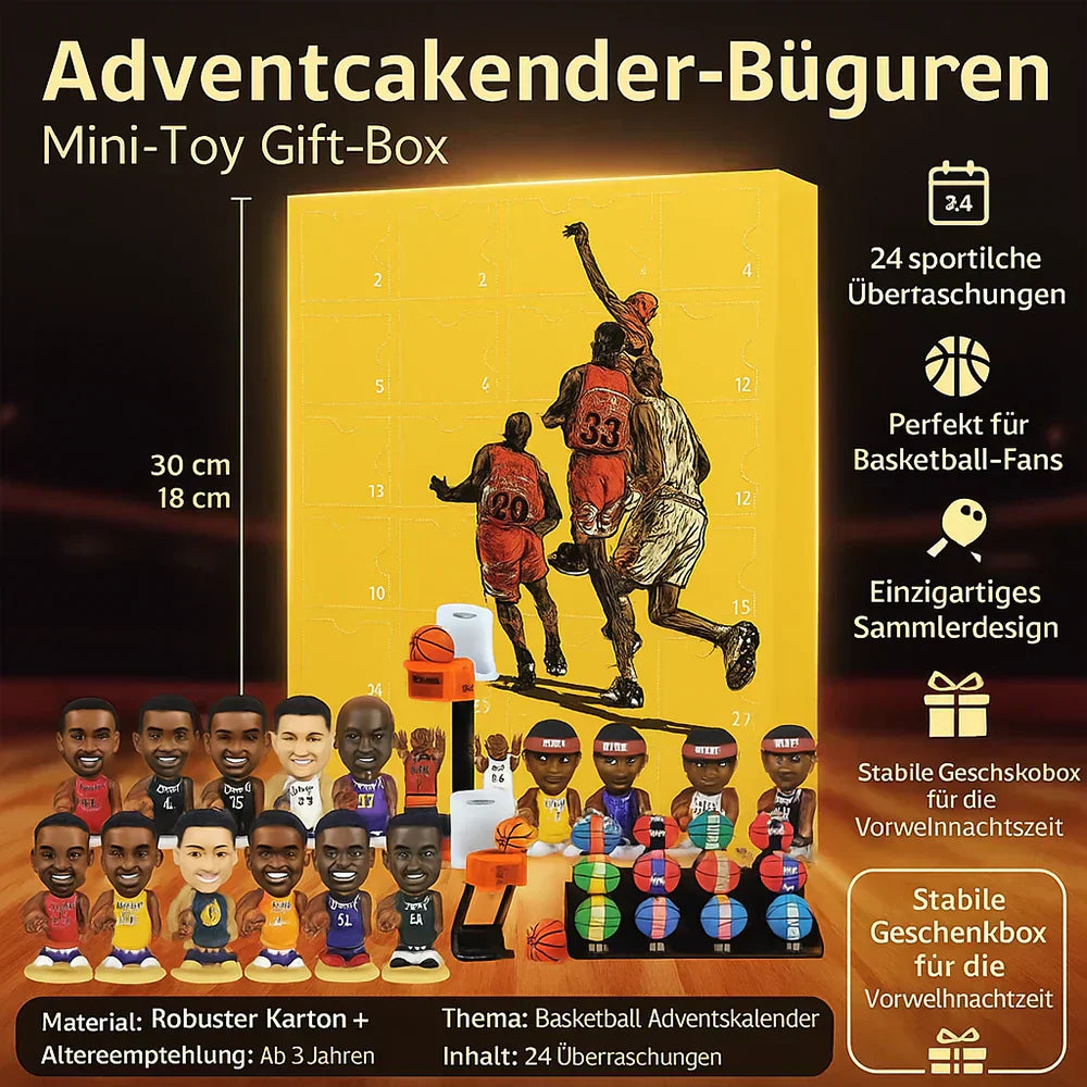 Basketball Adventskalender Mini-Spielzeug Geschenkkarton