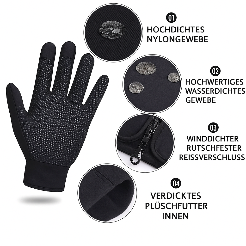 Heated Gloves Winter Thermal Waterproof Touchscreen Warm Grip