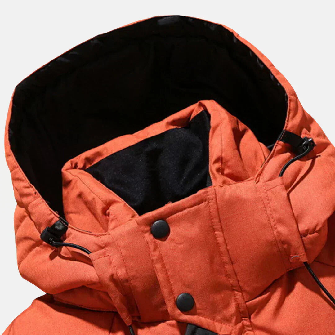 Langer Herren Wintermantel | Wasserabweisendes und Winddichtes Design