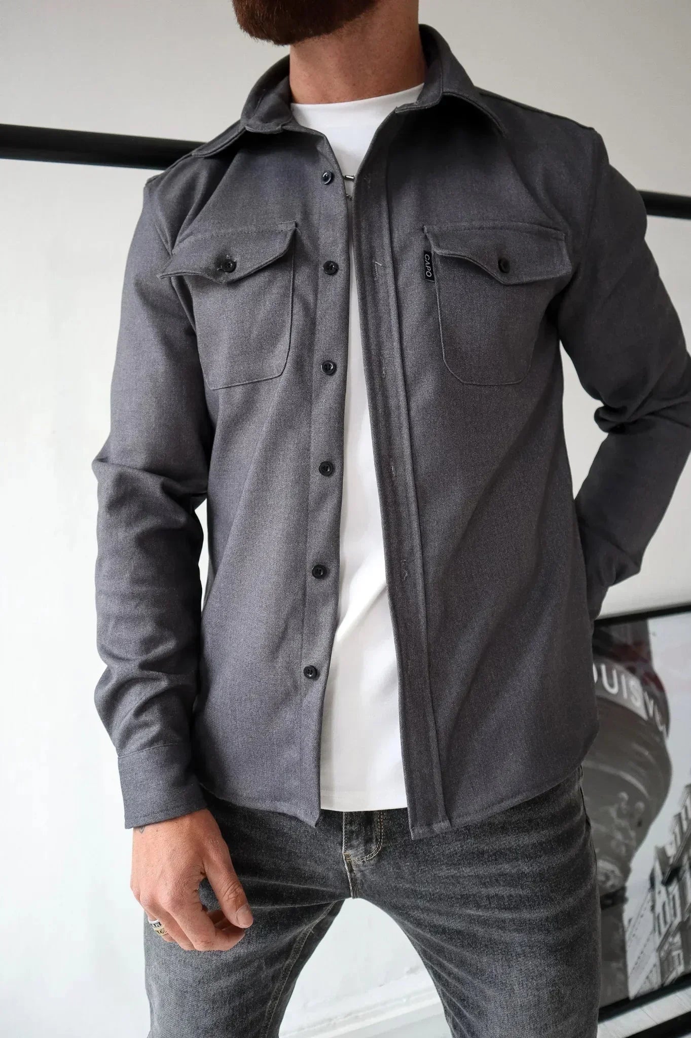 Herren Overshirt Jacke | Lässige Schicht mit sauberem und modernem Schnitt