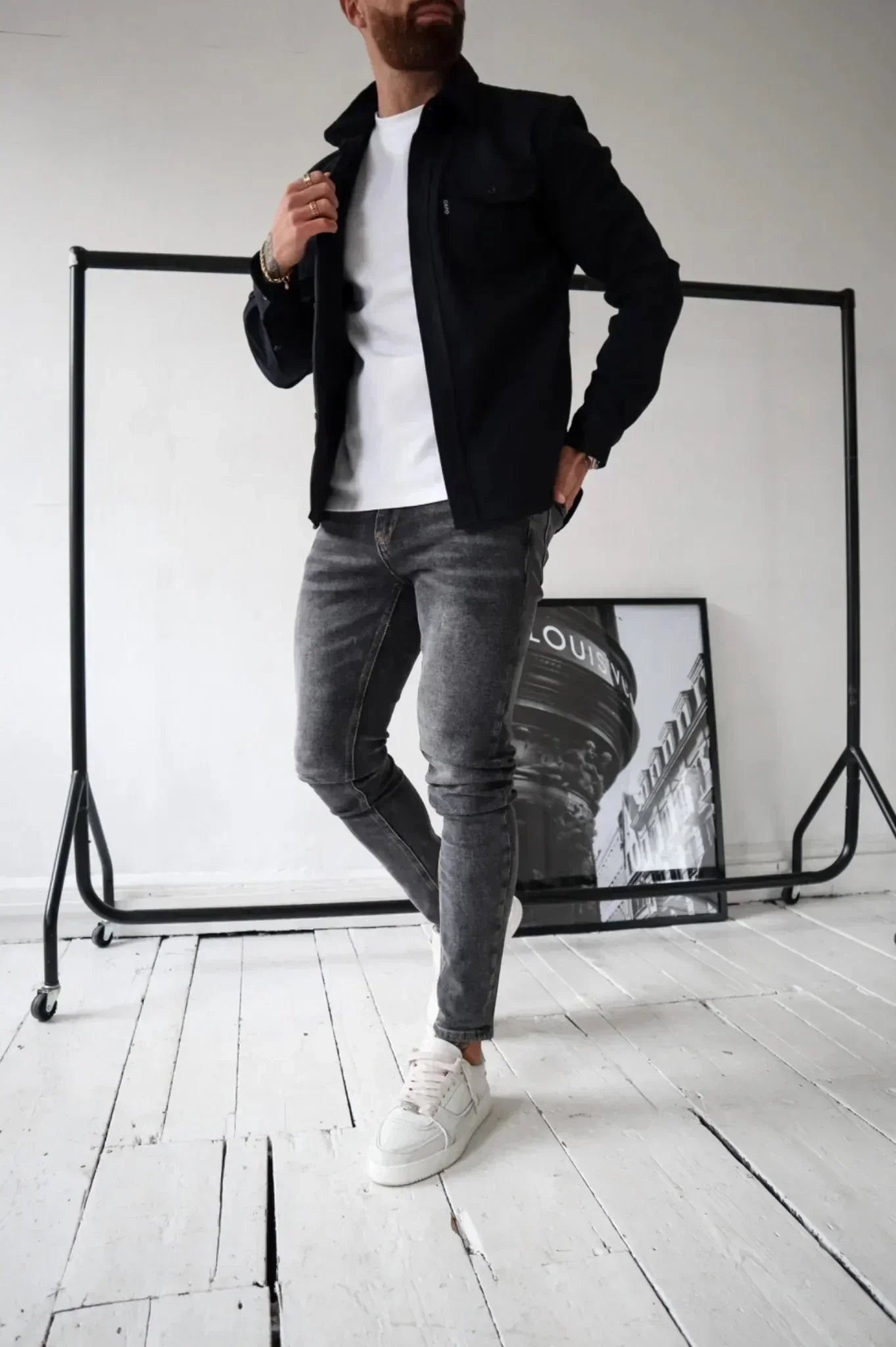 Herren Overshirt Jacke | Lässige Schicht mit sauberem und modernem Schnitt
