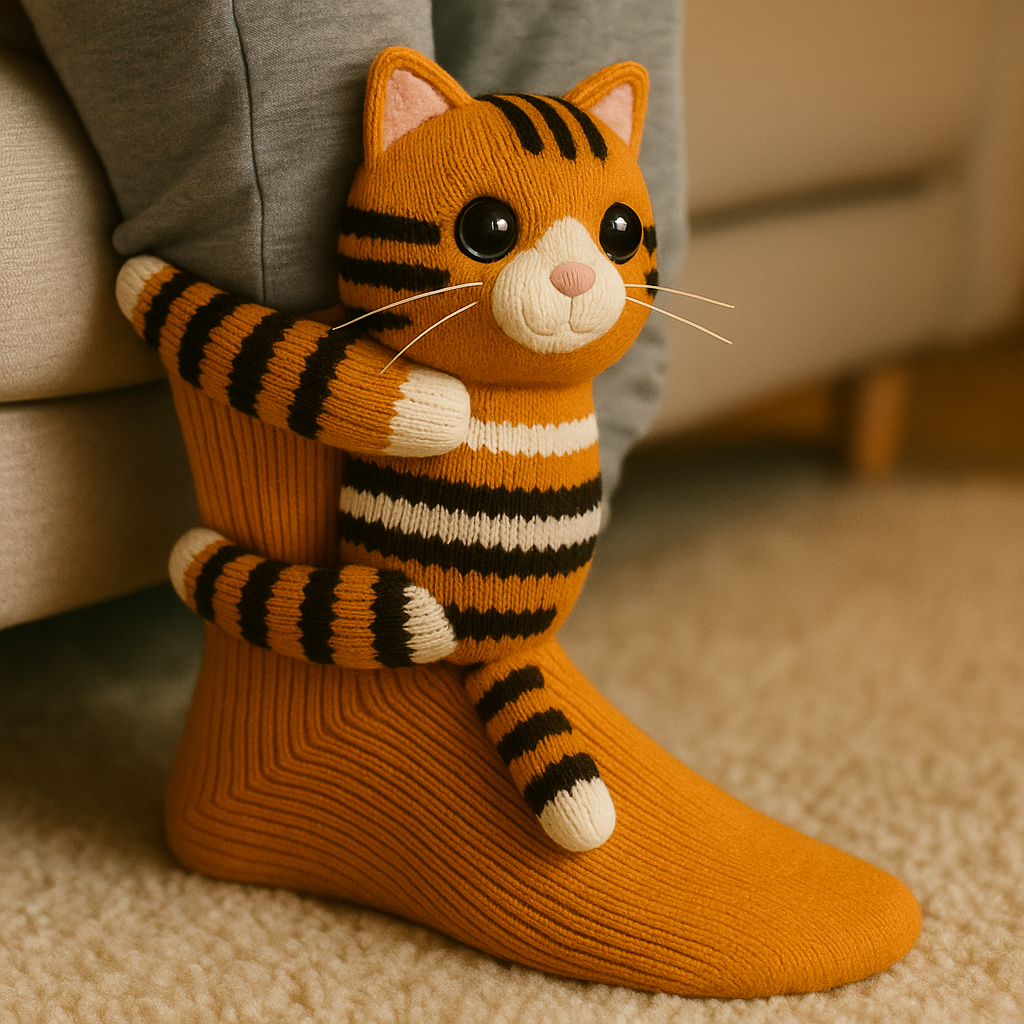 Haus-Socken Warm Anti-Rutsch Tiermotiv Plüsch Mikrofaser Socken