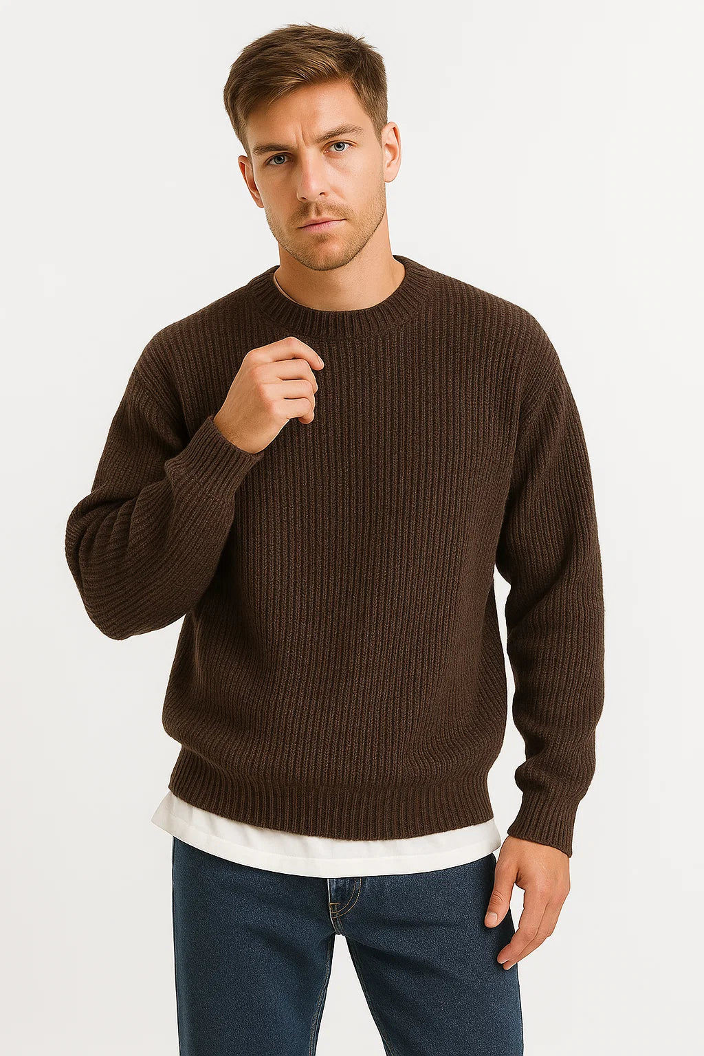 Strickpullover für Männer | Oversized Fit & Rippstruktur