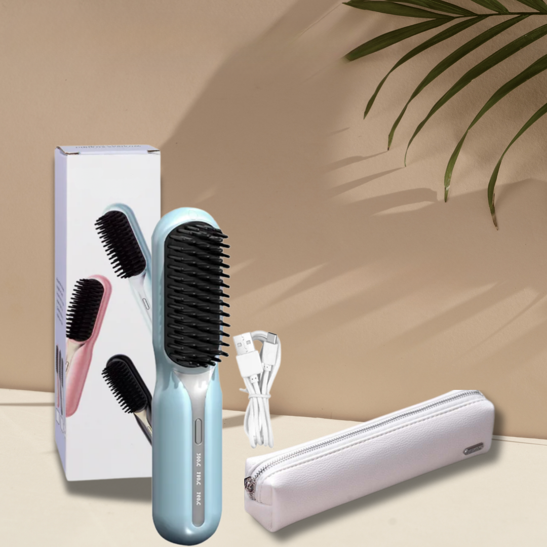 Kabellose Haarstyler-Bürste Reise-freundlich zum Glätten und Locken Aufladbar für Alle Haartypen