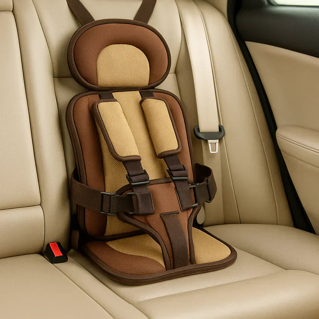 Tragbarer Autositz mit Sicherheitsgurt aus Polyester