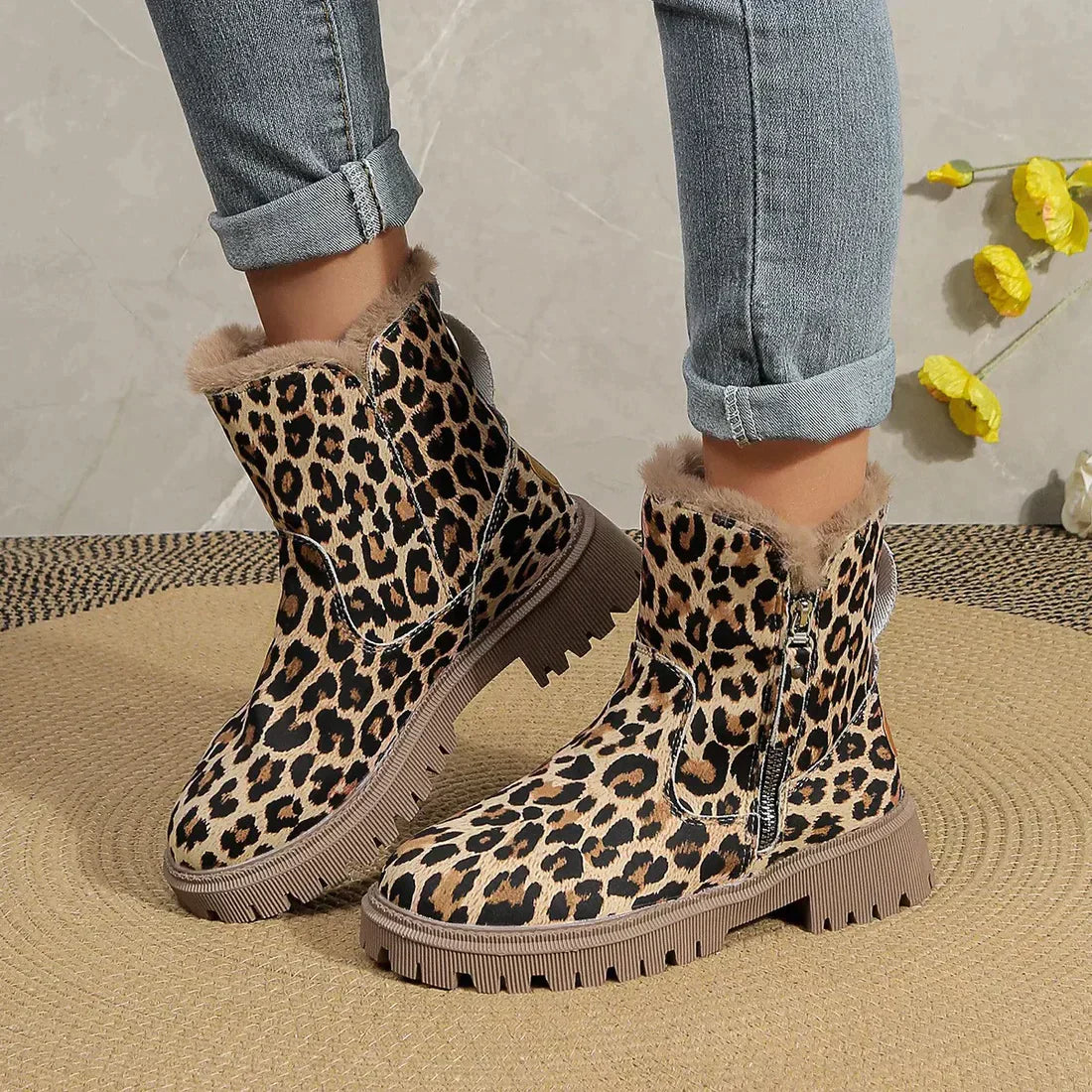 Larissa™ | Stilvolle Stiefel mit Leopardenmuster