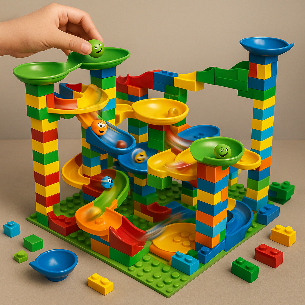 Murmelbahn Kinder Bau Spielzeug Bunte Kunststoff