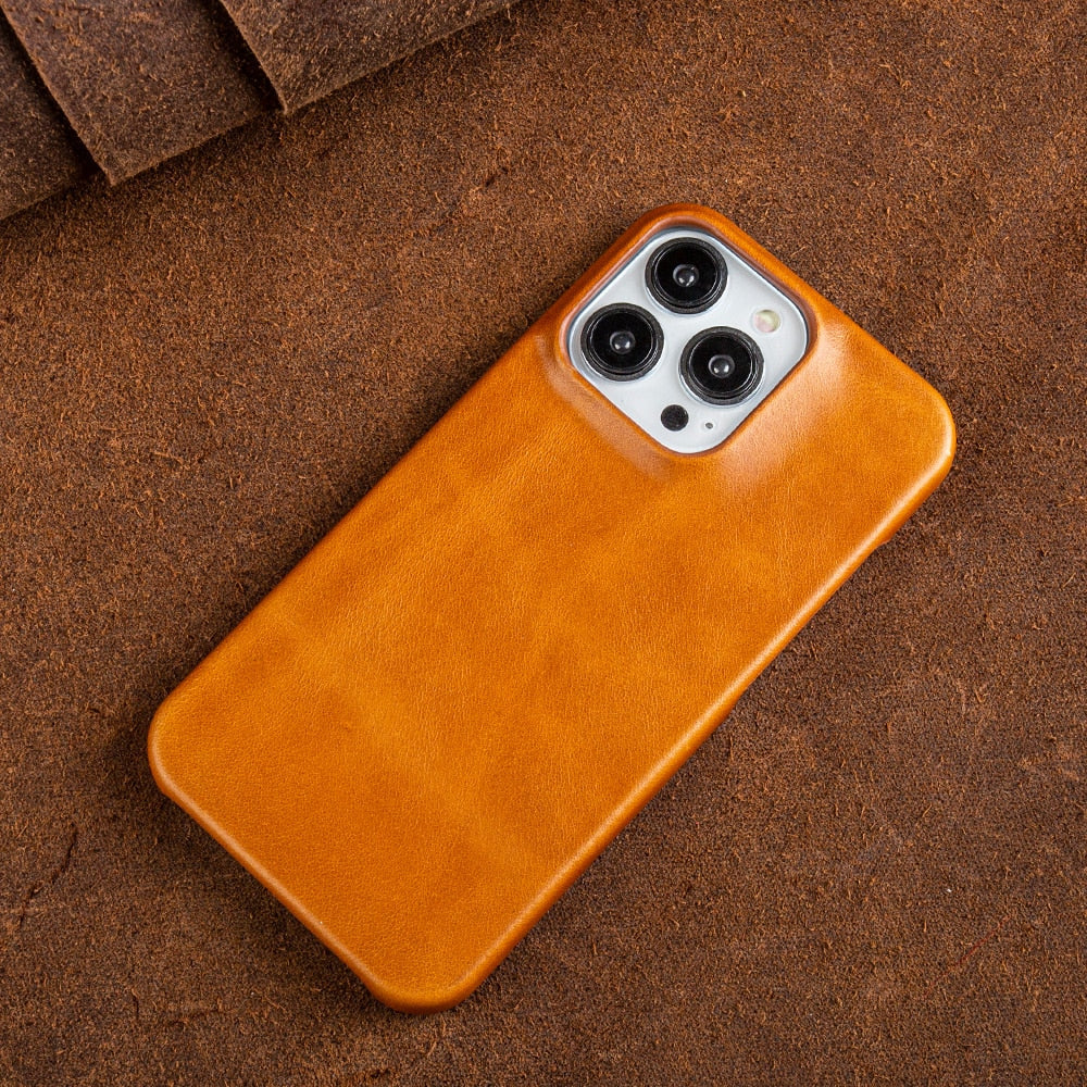 Ripob | Öl-Wachs Echtes Leder Apple iPhone Hülle