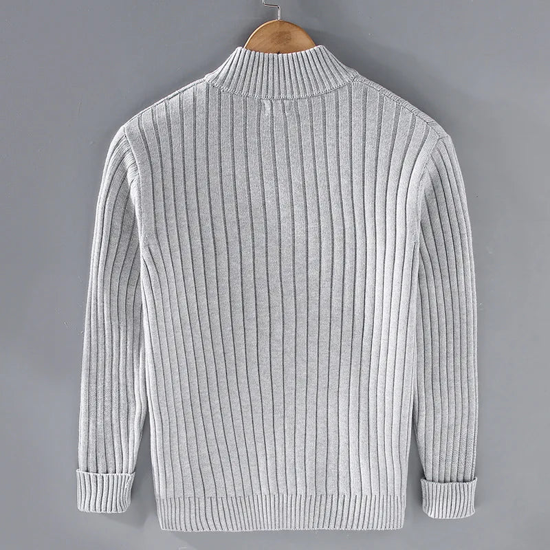 Herren Zip-Cardigan – Moderner Strickpullover mit raffiniertem Schnitt