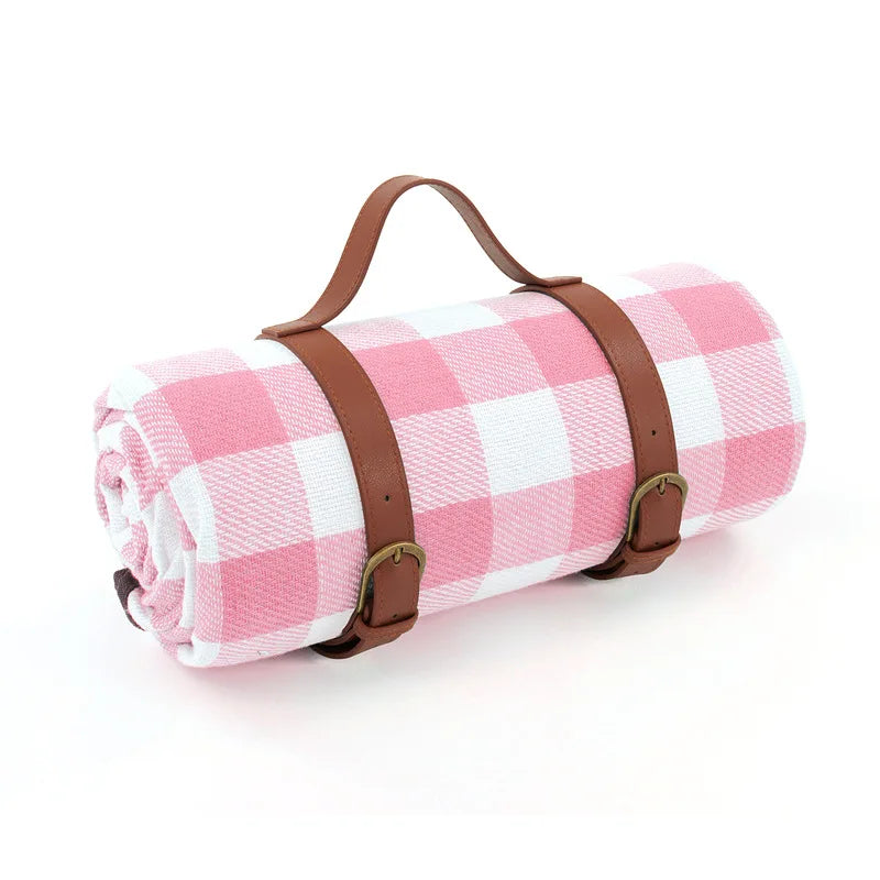 Wasserdichte Picknickdecke Karomuster mit Tragegurt