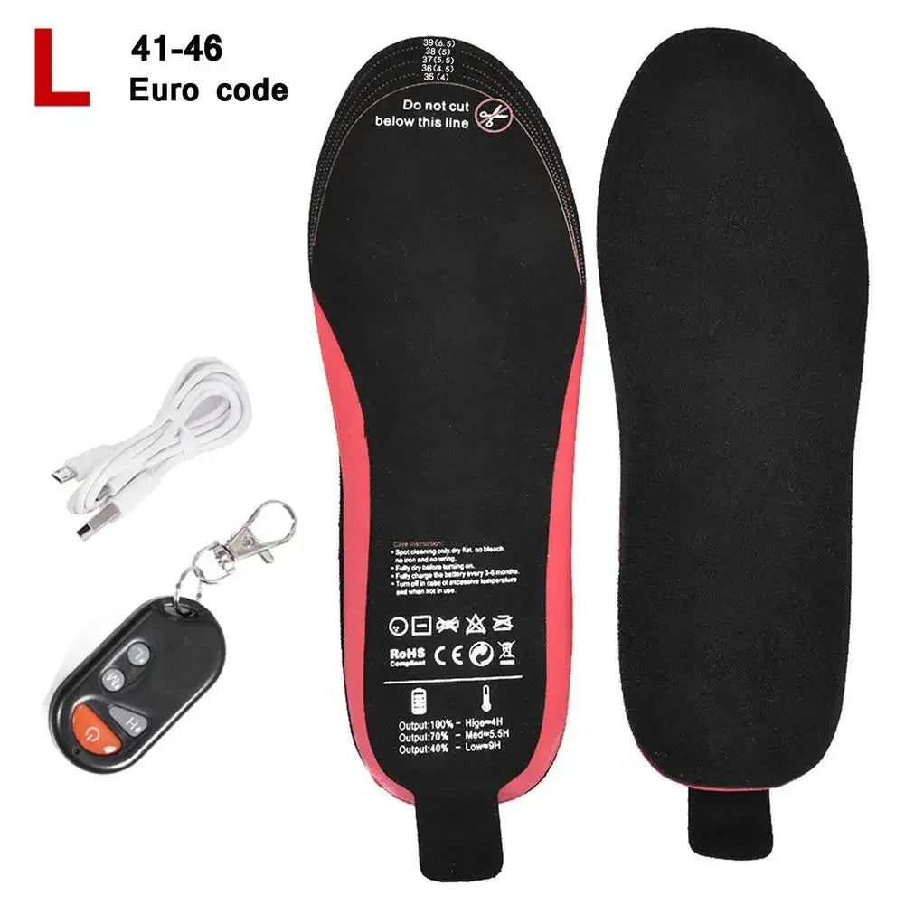 Beheizbare Einlegesohlen WarmStep Pro | Wiederaufladbar mit Fernbedienung | 3 Heizstufen | Zuschneidbar | Elektrische Fußwärmer für Winter & Outdoor