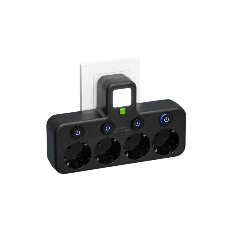 Mehrfachsteckdose VOLTRIQ ProLine | 3–4 Steckplätze + 2× USB & 1× Typ-C | 2500 W | Überspannungsschutz & Kontrollschalter