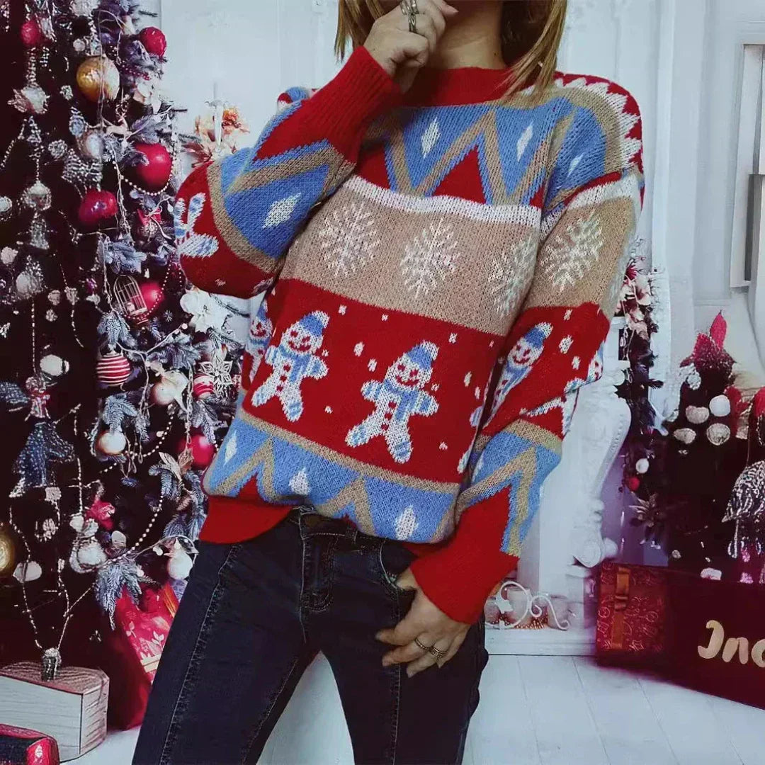 Damen Oversized Weihnachts-Pullover | Gemütlich, Fröhlich und Lässig