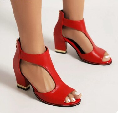 Leder Orthopädische Absatzsandalen