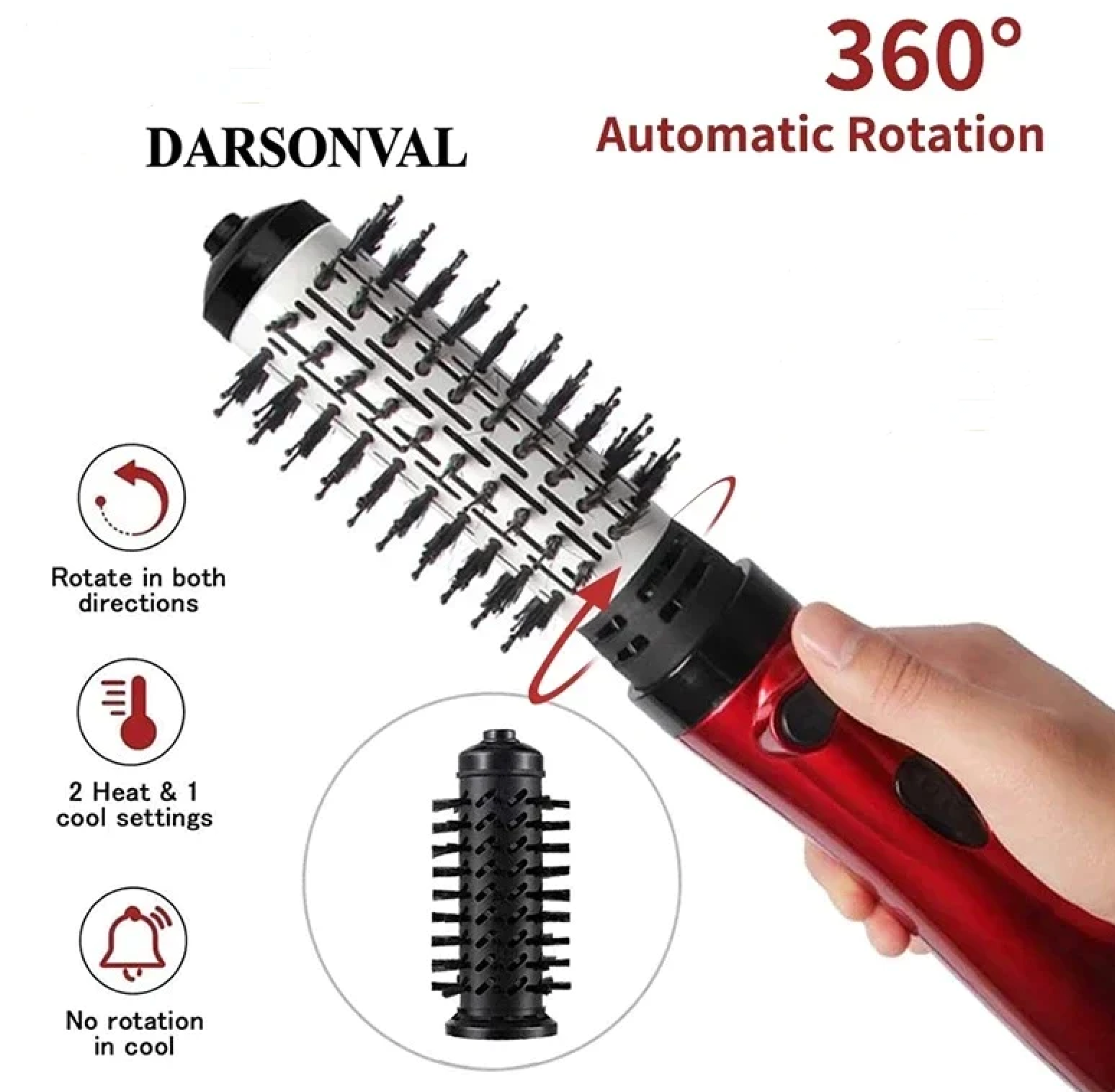 StilMeister™ 3-in-1 Rotierende Bürste, Styler & Haartrockner