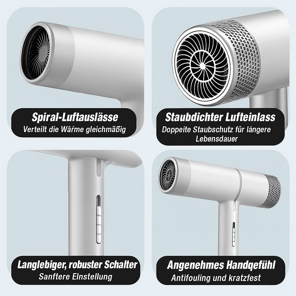 Professioneller Hochleistungs-Haartrockner für schnelles, schonendes Styling