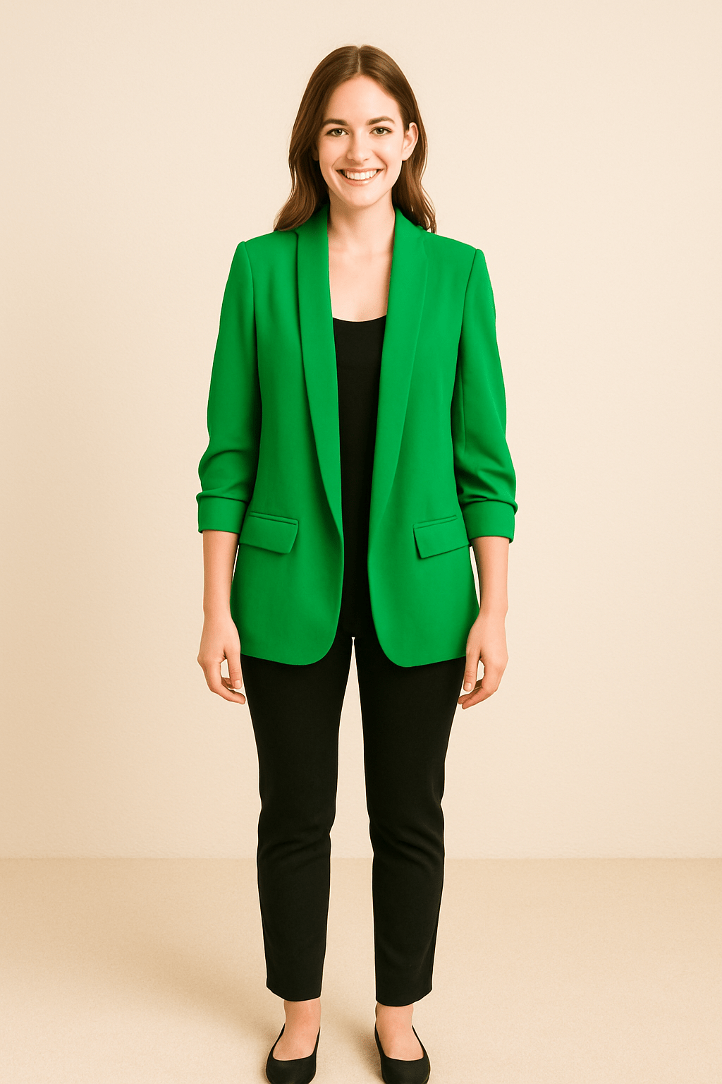 Leichter Blazer für Damen – Mit aufgerollten Ärmeln