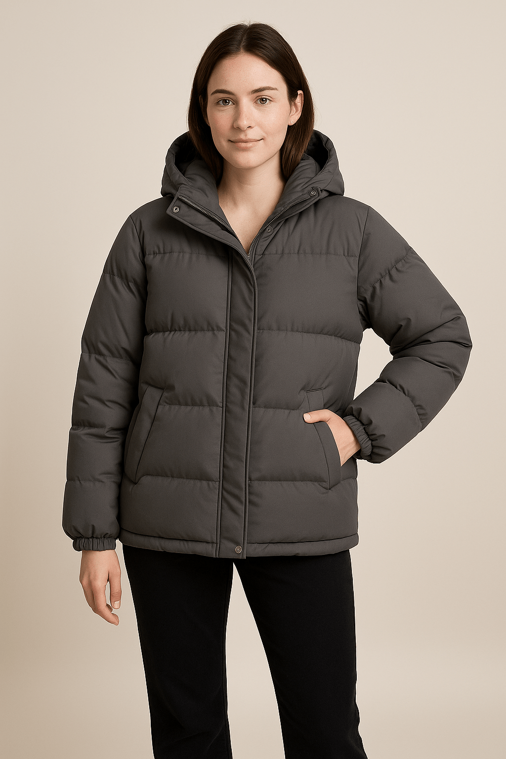 Damen Steppjacke im Oversized-Stil – Wasserabweisend & Winddicht
