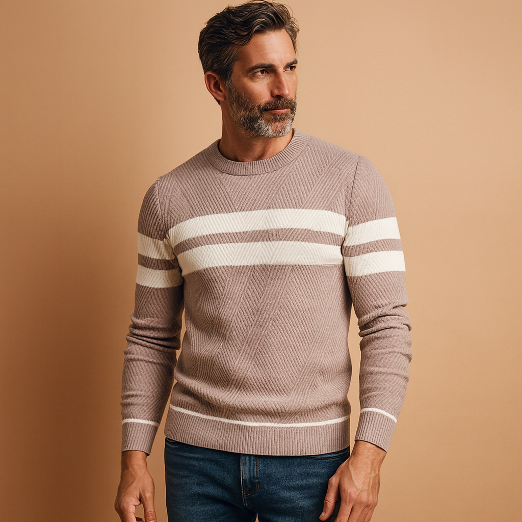 Herren Baumwoll-Pullover mit Rundhalsausschnitt für täglichen Komfort