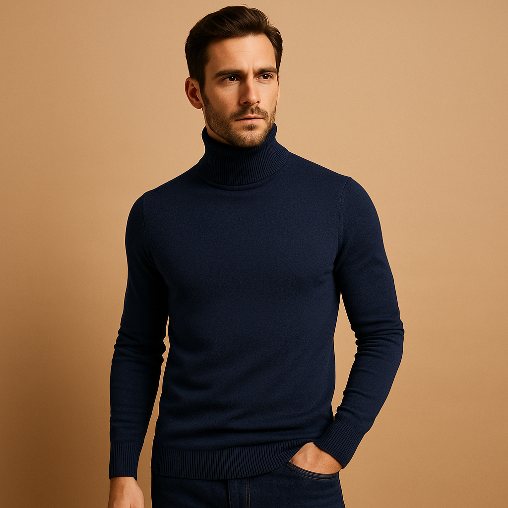 Herren Rollkragenpullover – Slim Fit Turtleneck Pullover für smarte Freizeitmode