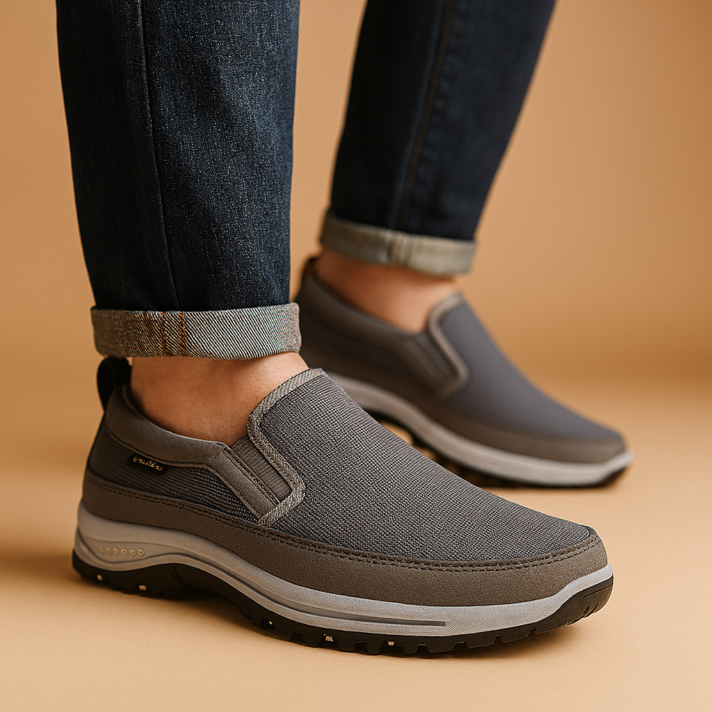 Herren Slip-On Atmungsaktive Walkingschuhe – Leicht und Unterstützung