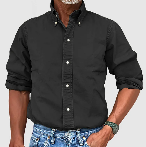 Herren Langarmhemd | Smart Casual Button-Up mit sauberem, modernem Stil