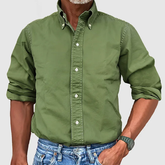 Herren Langarmhemd | Smart Casual Button-Up mit sauberem, modernem Stil