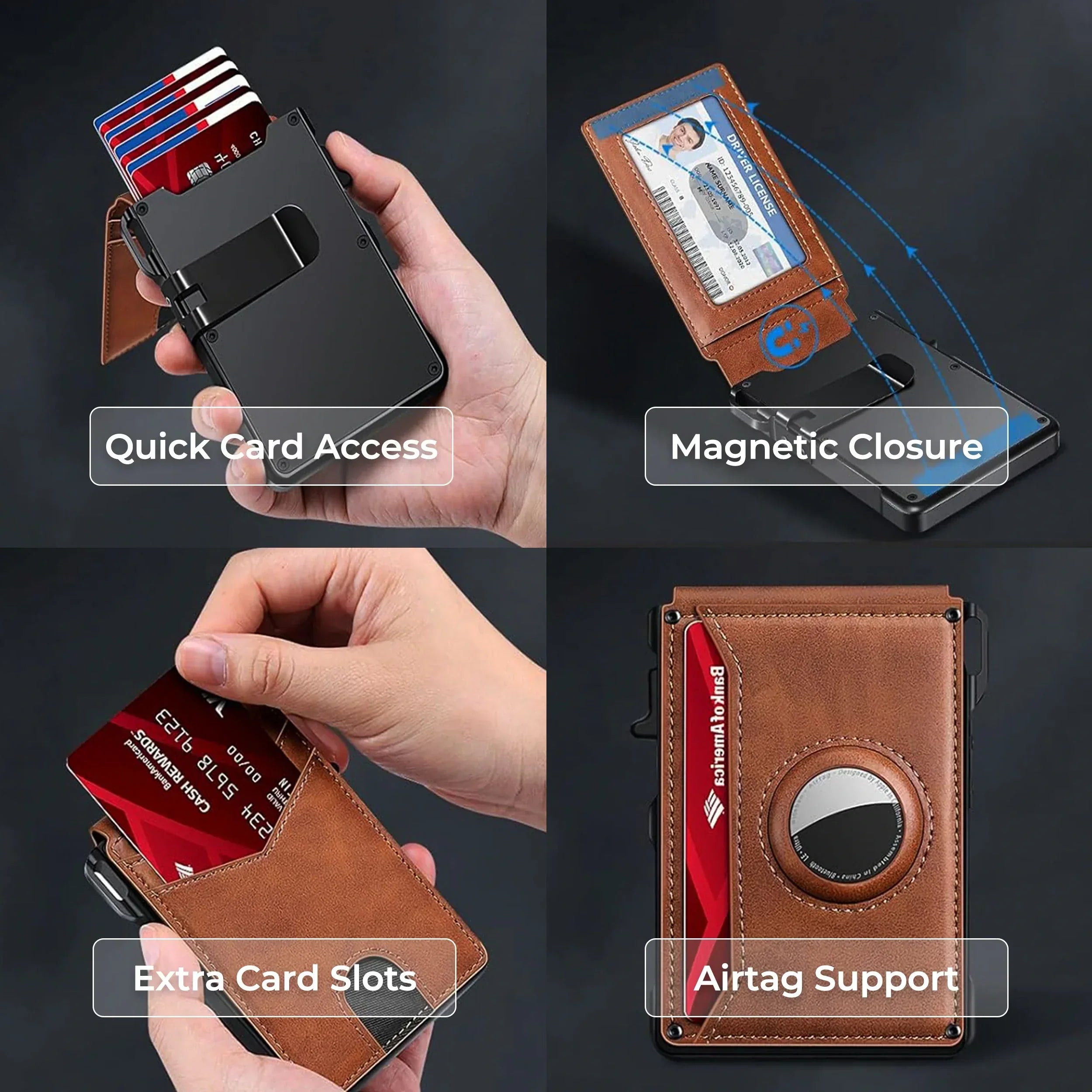 Luxurious Airtag Wallet