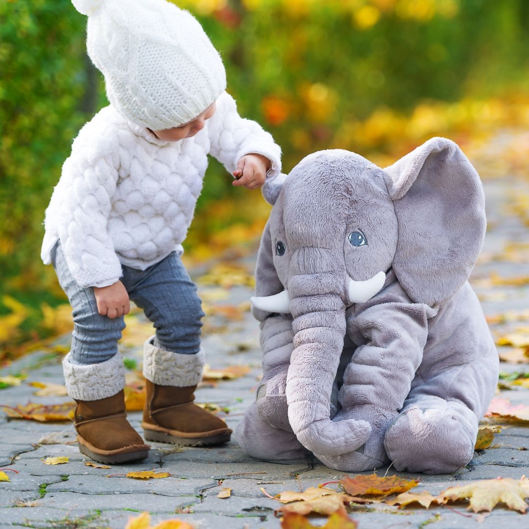 Kuscheltier für Kinder und Babys | Plüschspielzeug mit weichem Stoff | Mini-Elefant