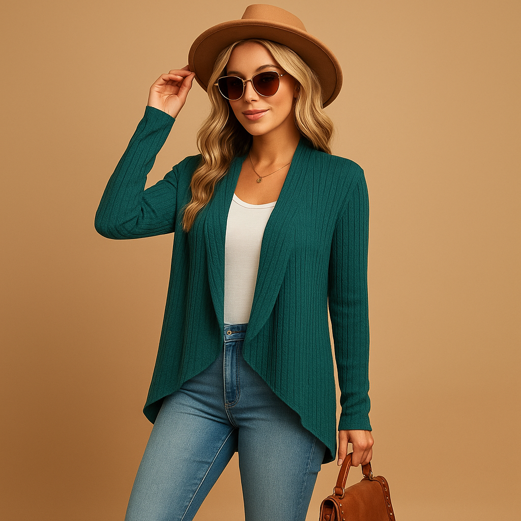 Langer Strickcardigan für Damen – Elegant und Vielseitig