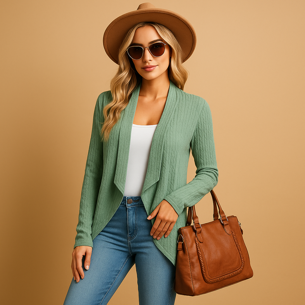 Langer Strickcardigan für Damen – Elegant und Vielseitig