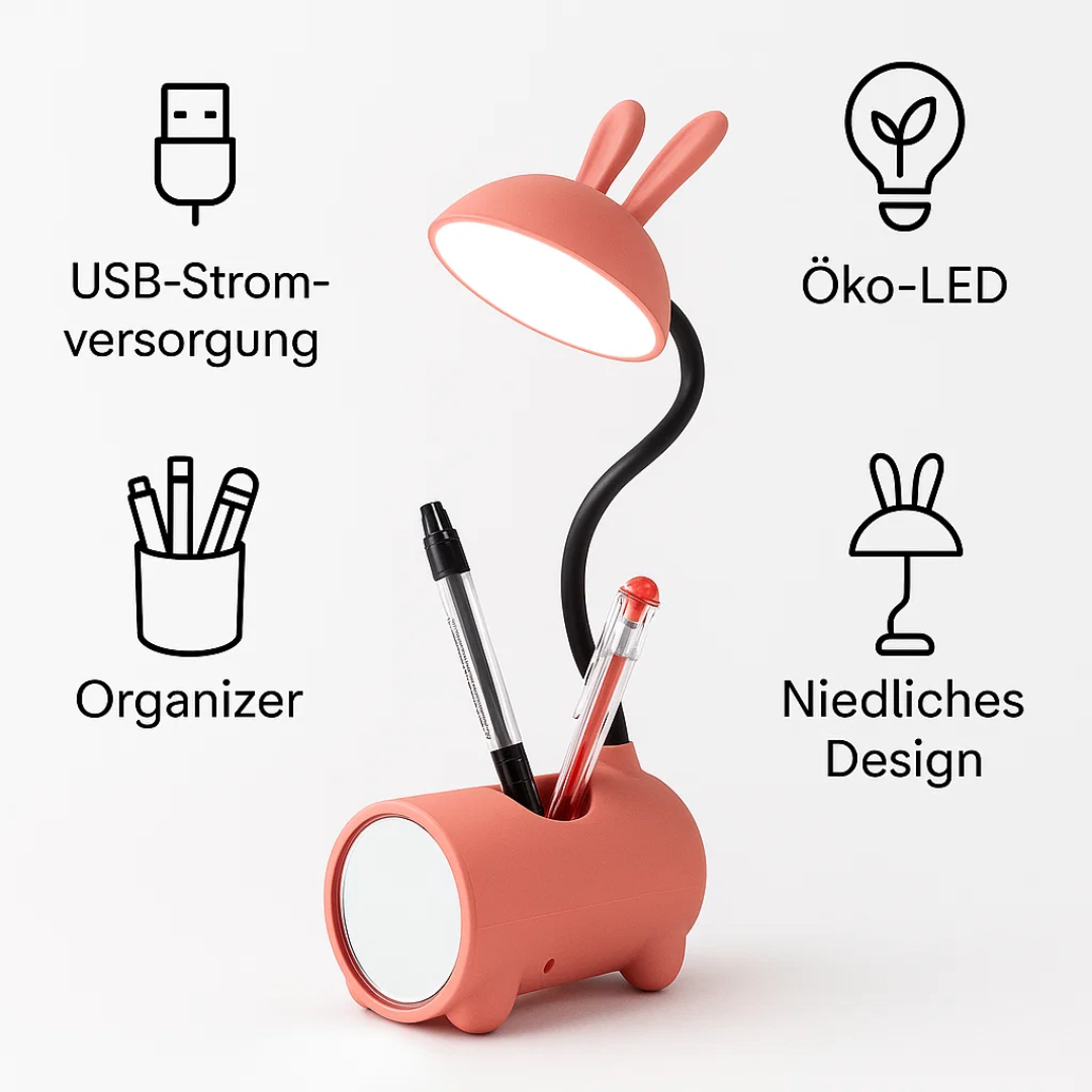Kreative LED Tischlampe mit Stifthalter