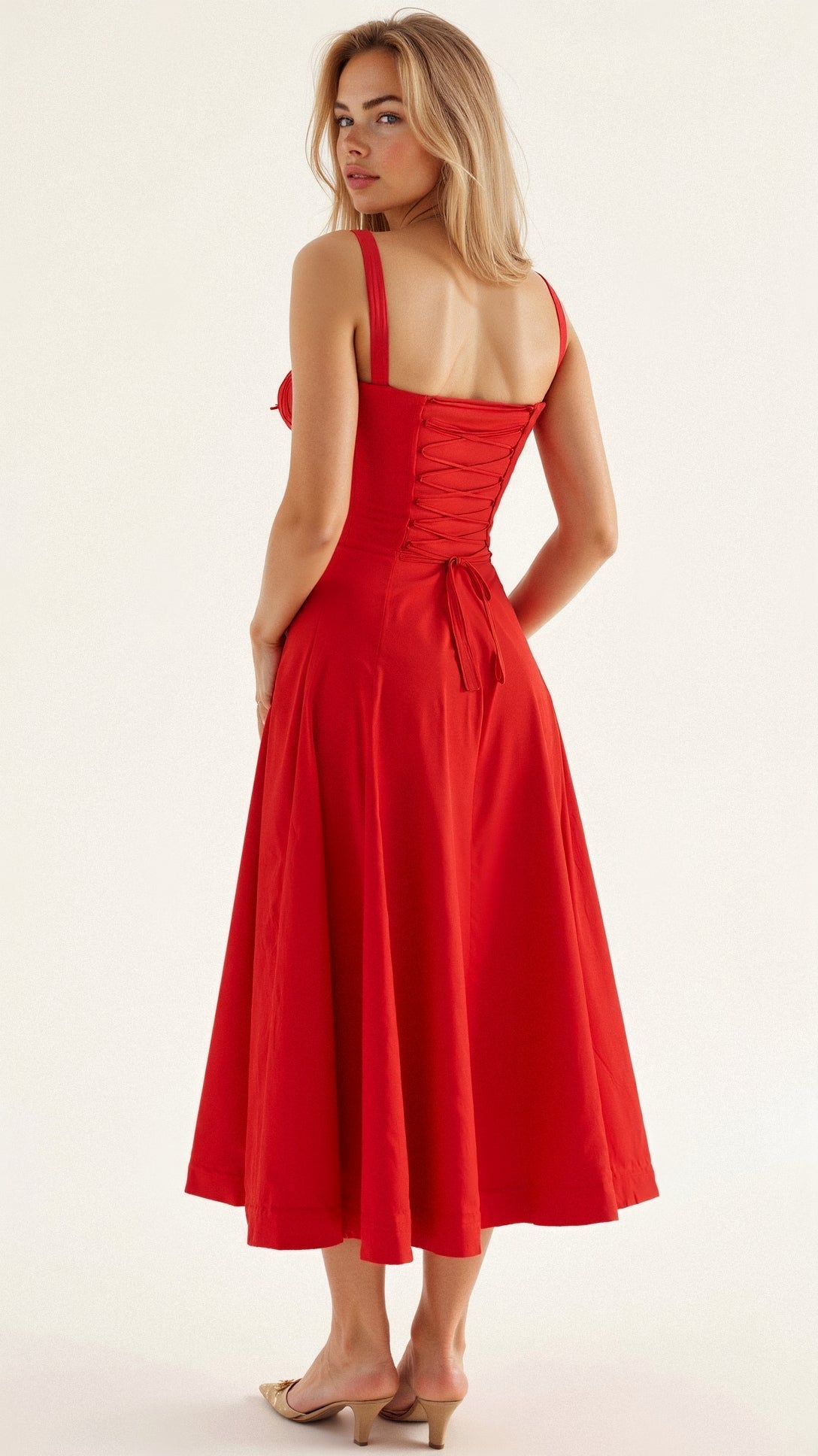 Korsett Midi Kleid für Frauen | Elegante Silhouette