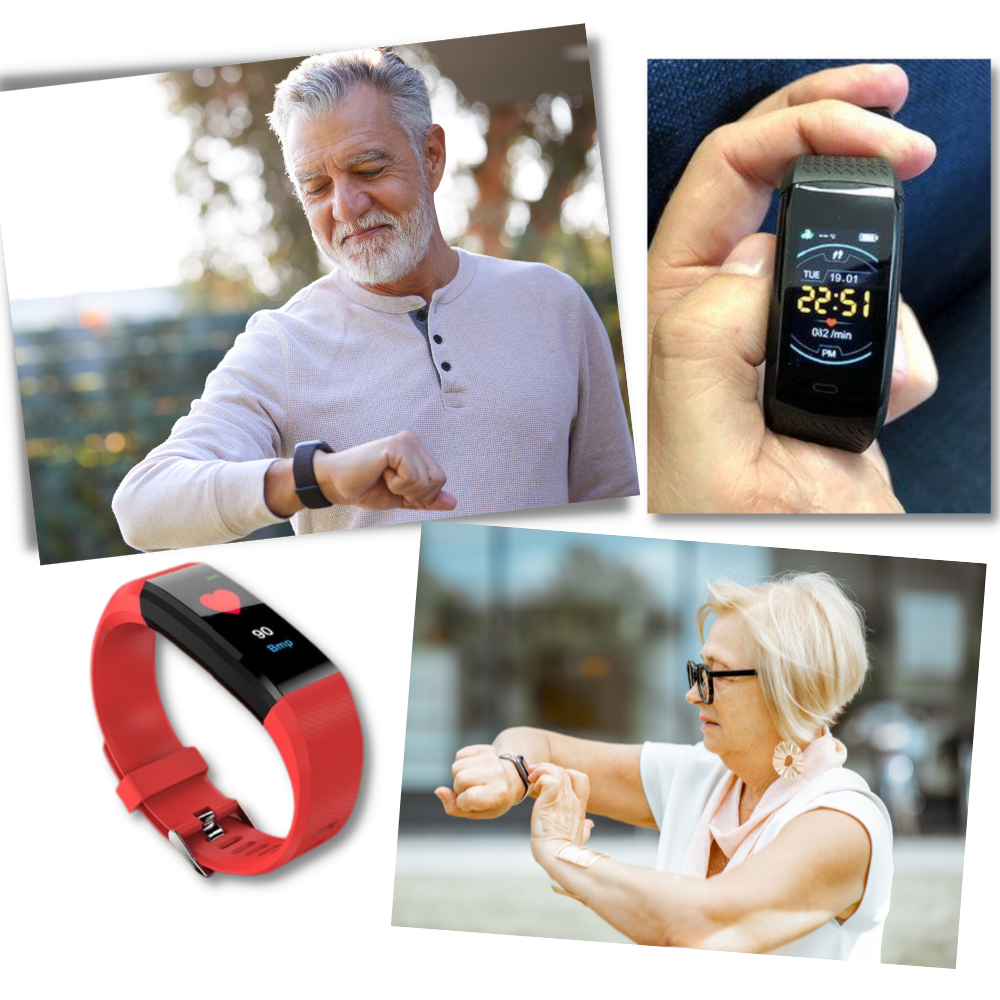 Ripob | Senioren Smartwatch | Herzfrequenz & Blutdruck Immer im Blick