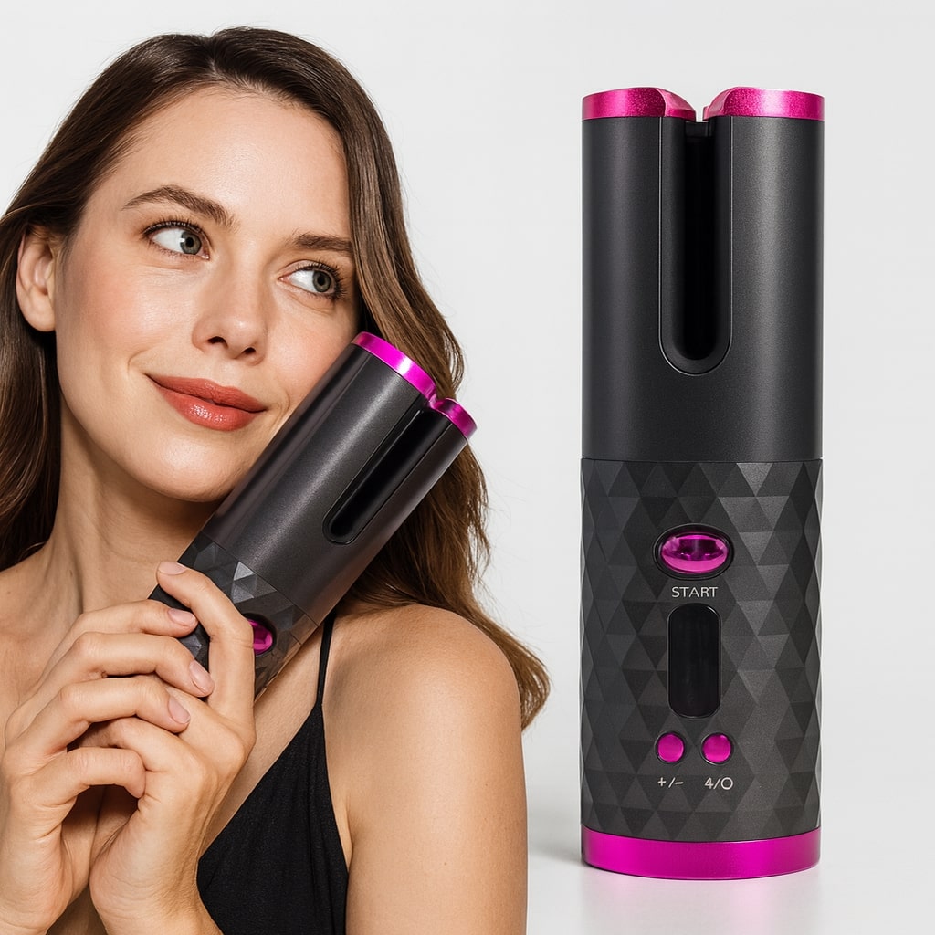 Automatischer Lockenstab | Kabelloser Lockenwickler | Haarstyling-Werkzeug | StyliWave