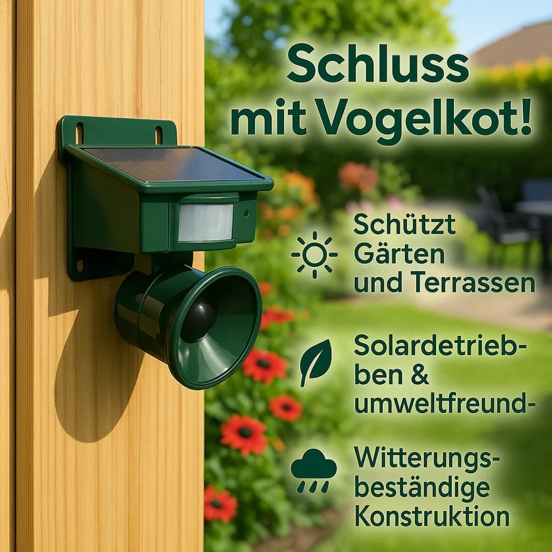 Tauben von Balkon & Garten vertreiben | Vogelabwehrgerät | BirdBlock