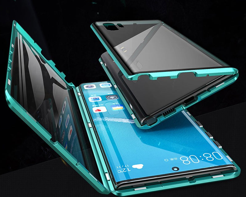 Magnetische gehärtete Glas-Doppelseitige Handyhülle für Samsung