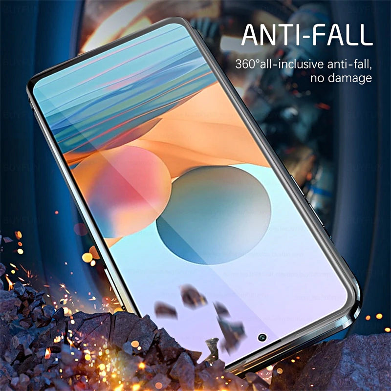 Magnetische gehärtete Glas-Doppelseitige Handyhülle für Samsung