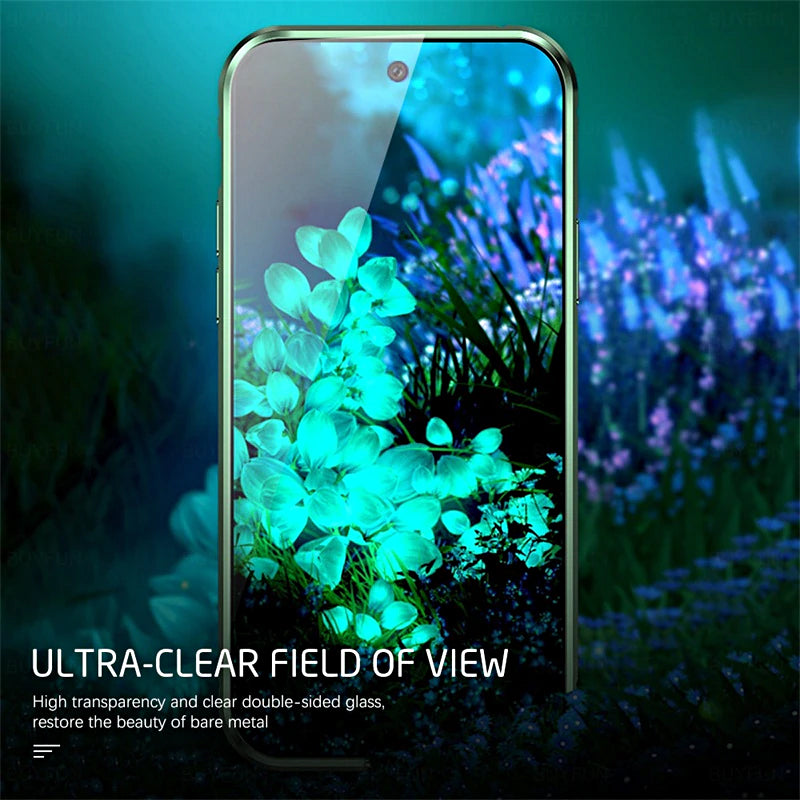 Magnetische gehärtete Glas-Doppelseitige Handyhülle für Samsung