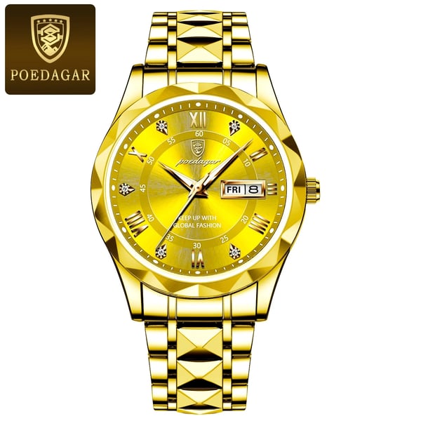 Ripob Modell 615 | Luxuriöse Herrenarmbanduhr | Japanisches MIYOTA Quarzwerk | Gehäuse aus 316L Edelstahl | Hardlex Kristallglas | 3 ATM wasserdicht | Leuchtende Indizes & Datum