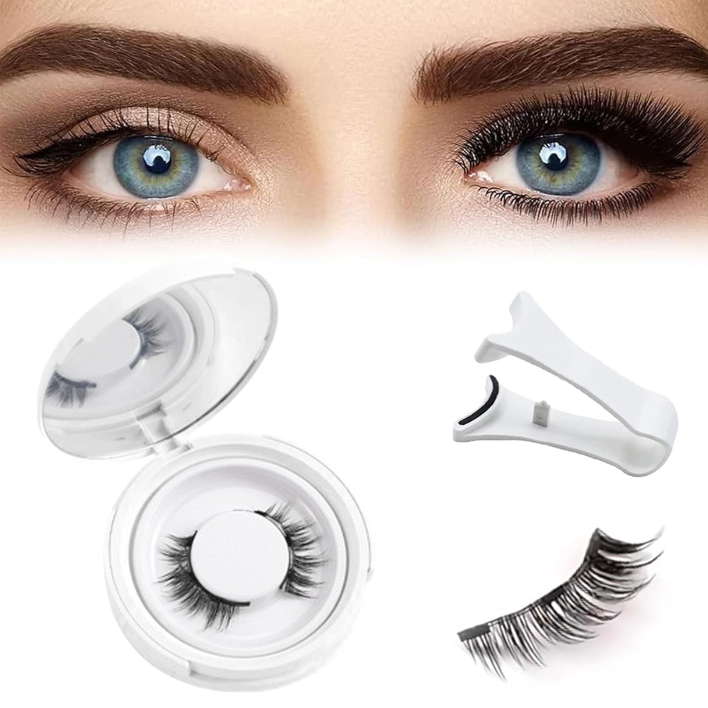 Ripob | Professionelles Magnet-Wimpern-Set | Kleberfrei & Wiederverwendbar | 3D Volumeneffekt | Inklusive Präzisionsapplikator | Wind- & Wasserfest | Hypoallergen