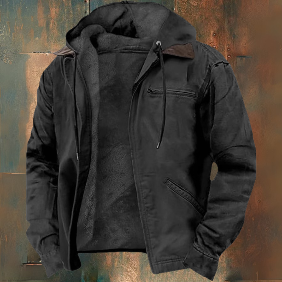 Herren Wintermantel im Retro-Look mit warmer Fütterung