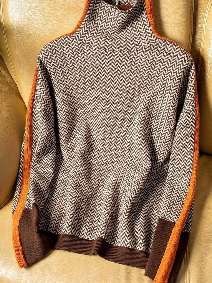 Luxe Kaschmir Rollkragenpullover für Damen – Weicher warmer Damenpullover
