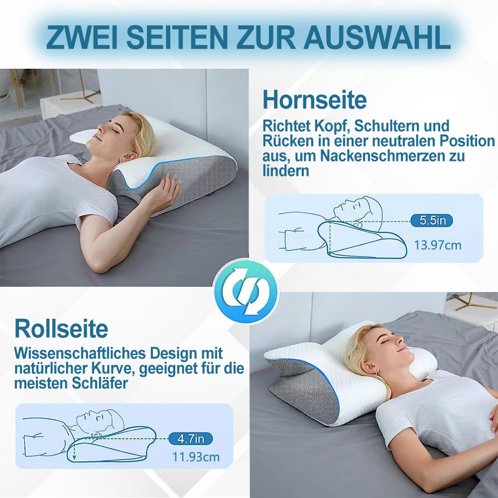 Hochwertig Schlafkissen - Ergonomisch Geformt Für Spürbare Schmerzentlastung