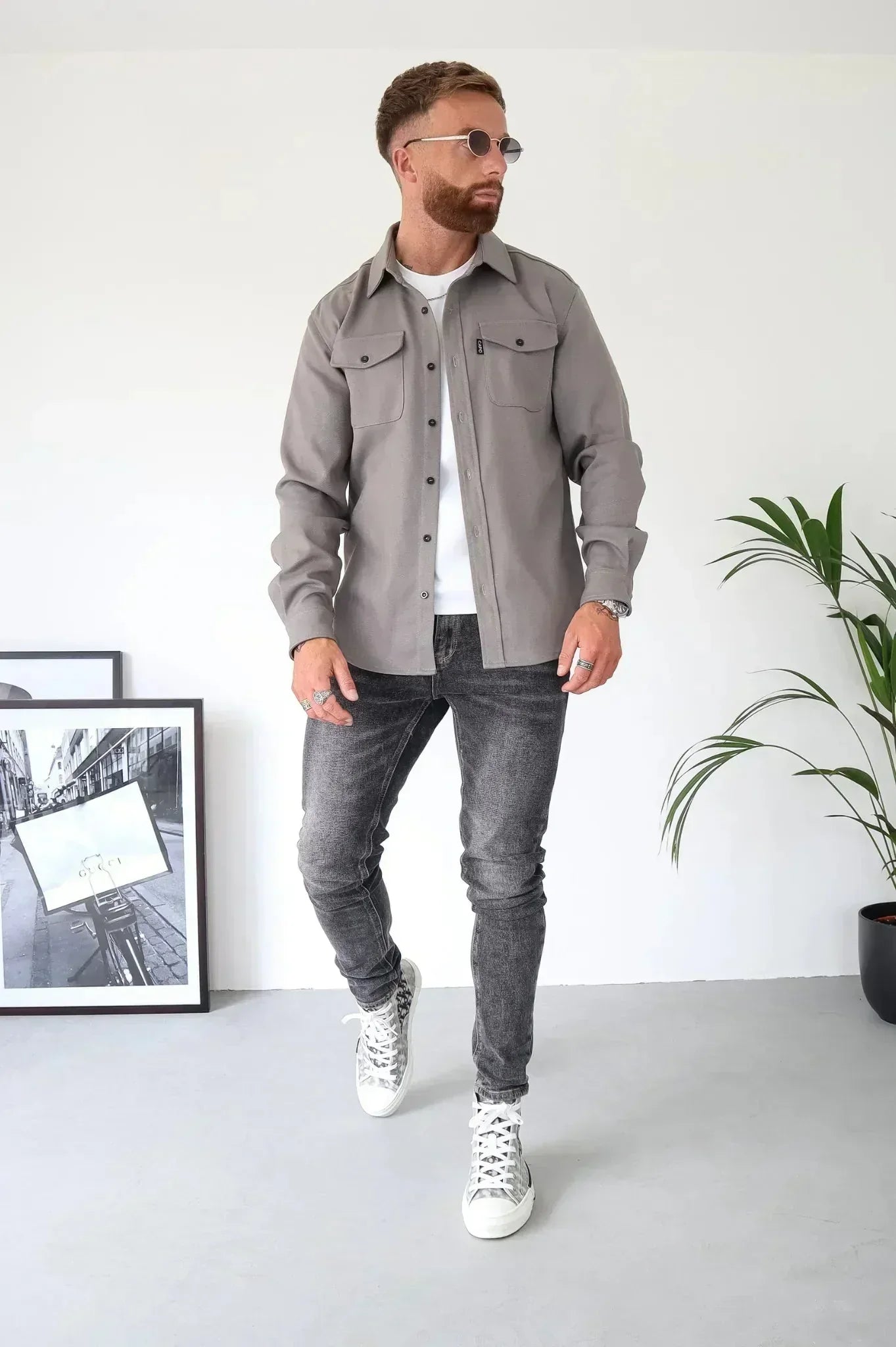Herren Overshirt Jacke | Lässige Schicht mit sauberem und modernem Schnitt