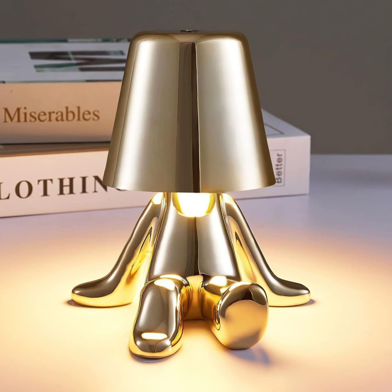 Goldene Moderne Design Figur LED Tischlampe